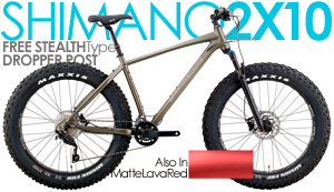 Motobecane Fatbikes Sturgis BULLET RockshoxBluto, HYDRO Disc, Deore2X10 Rockshox Bluto Forks, Shimano Deore 2X10SPD/ Tubeless Compt. MuleFut Rims/ FR+RRThruAxles/ Maxxis Tires/ Hydroform AL ONLY $1299 Save UpTo 60% Compare $3999